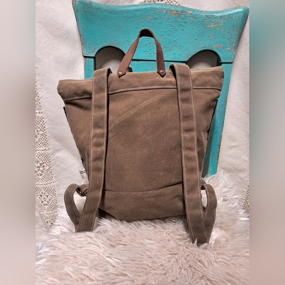 Southwestern Style Suede Backpack - Picture 2 of 7